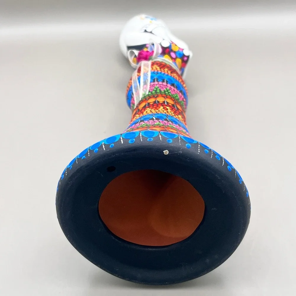 Talavera Mexican Folk Art Catrina Figurine Hand Painted Day of the Dead‎ 10" - Picture 8 of 9